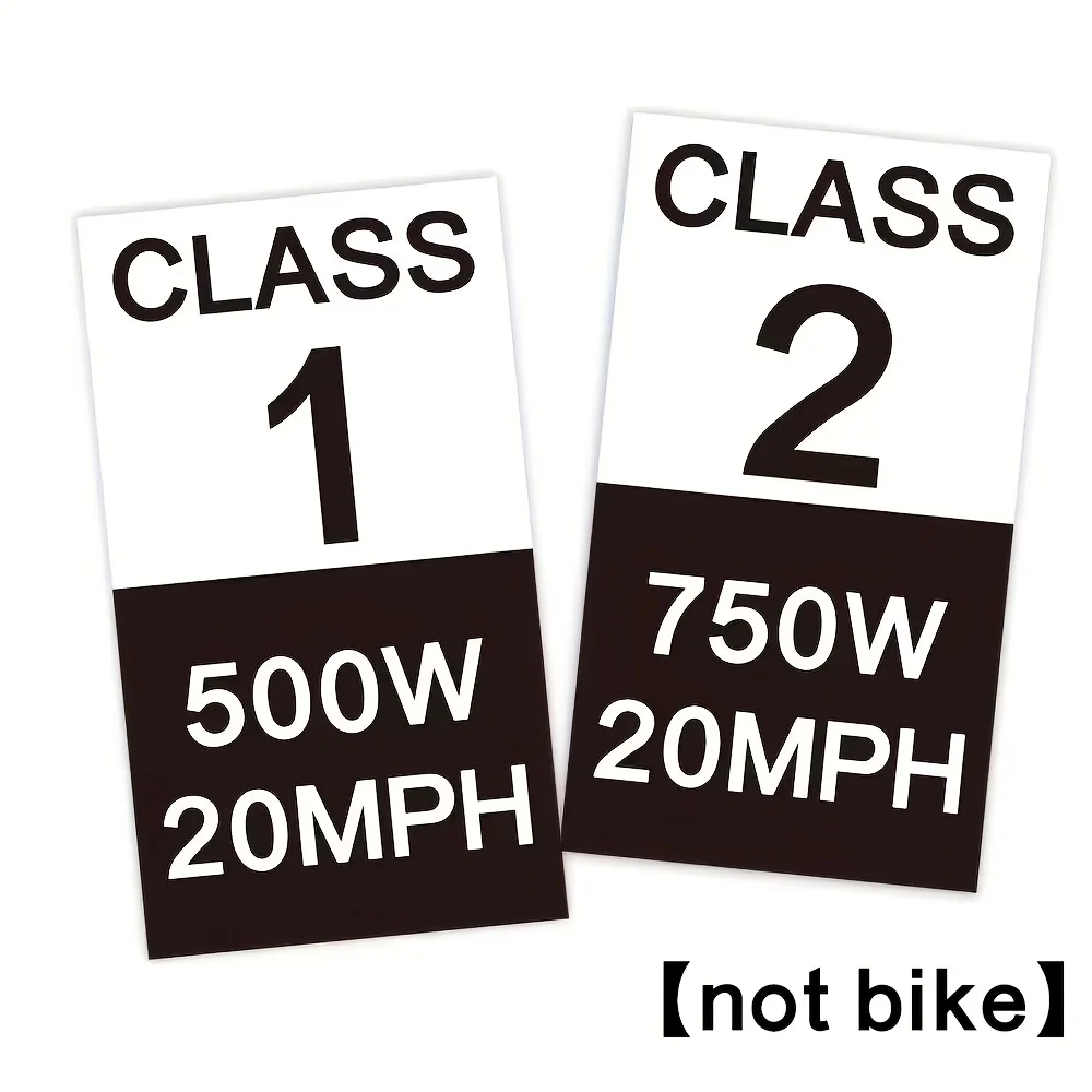 5pcs E-Bike Class Number Sticker Waterproof Vinyl Decal for Electric Bicycle Frame Identification Label Accessory