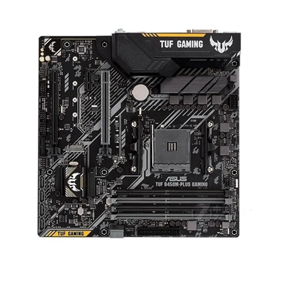 Enchufe de placa base para juegos TUF B450M-PLUS, placa base de escritorio probada, AM4, DDR4, AMD B450M, B450