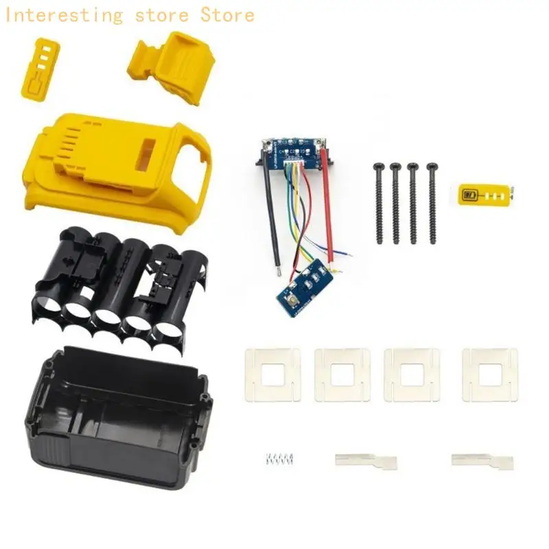 Batterie-Umbaugehäusesatz für DCB200-Werkzeugsatzreparatur, Gehäuseteile mit Halterahmen, Platinensatz und Metallkontaktsatz – Detail 8