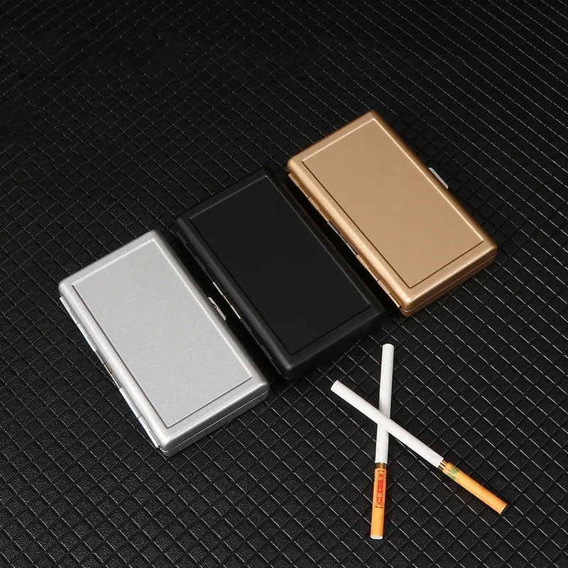 

Large capacity slim and ultra-thin portable metal cigarette box, creative split iron clip style slim cigarette box