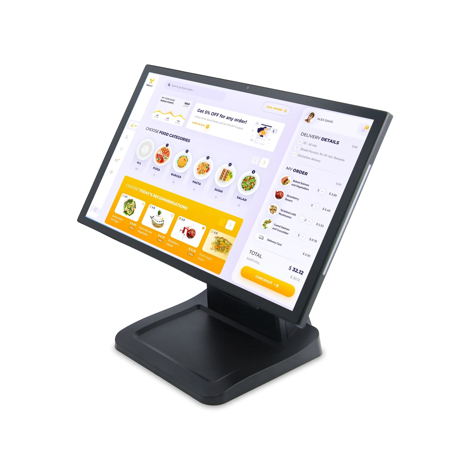 

15,6-дюймовый POS-терминал Android Встроенная POS-системаПерцевые услуги Терминал Сенсорный экран Планшет Android