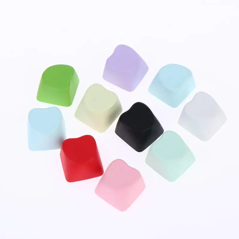 10/20pcs Heart-shaped No Engraved Keycap Pbt Thickened 1U Cherry Keycaps Oem Height Keycap Pbt Key DIY Mx Switches Keycaps