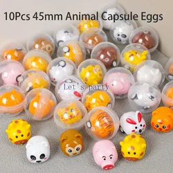 10Pc Cute Animal Pull Back Cars 45mm Capsule Egg Ball Surprise Puzzle Toys for Kids Birthday Party Favors Pinata School Gift
