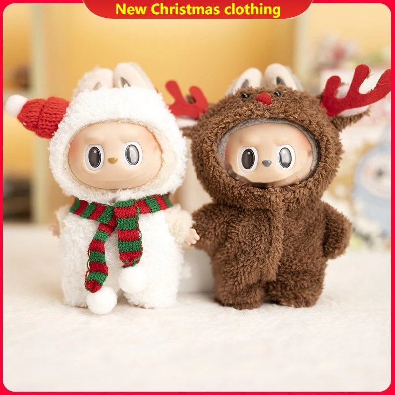 

For Labu Clothes 17cm Dolls Christmas Snowman Clothing Halloween Outfit For Dolls Cute Mini Plush Doll'S Clothes DIY Kids Gift