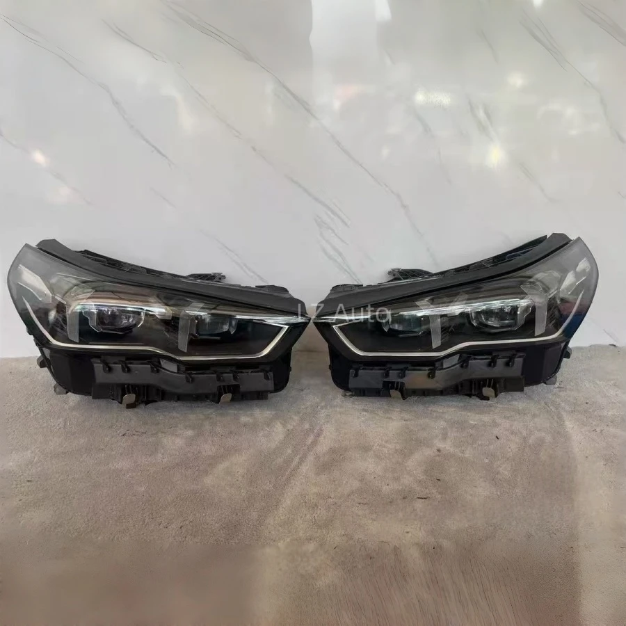 

Upgrading Headlight fit for BMW M5 Headlight 2023-2026 BMW 5 LED Silver Chrome Style Headlights BMW G60 Headlamp Plug And Play