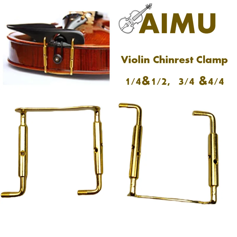 

5pcs Silver Gold 4/4 Violin Chinrest Clamp Screw Bracket 3/4, Fiddle Chin rest Brakets 1/2, 1/4 Cheek Rest Screws