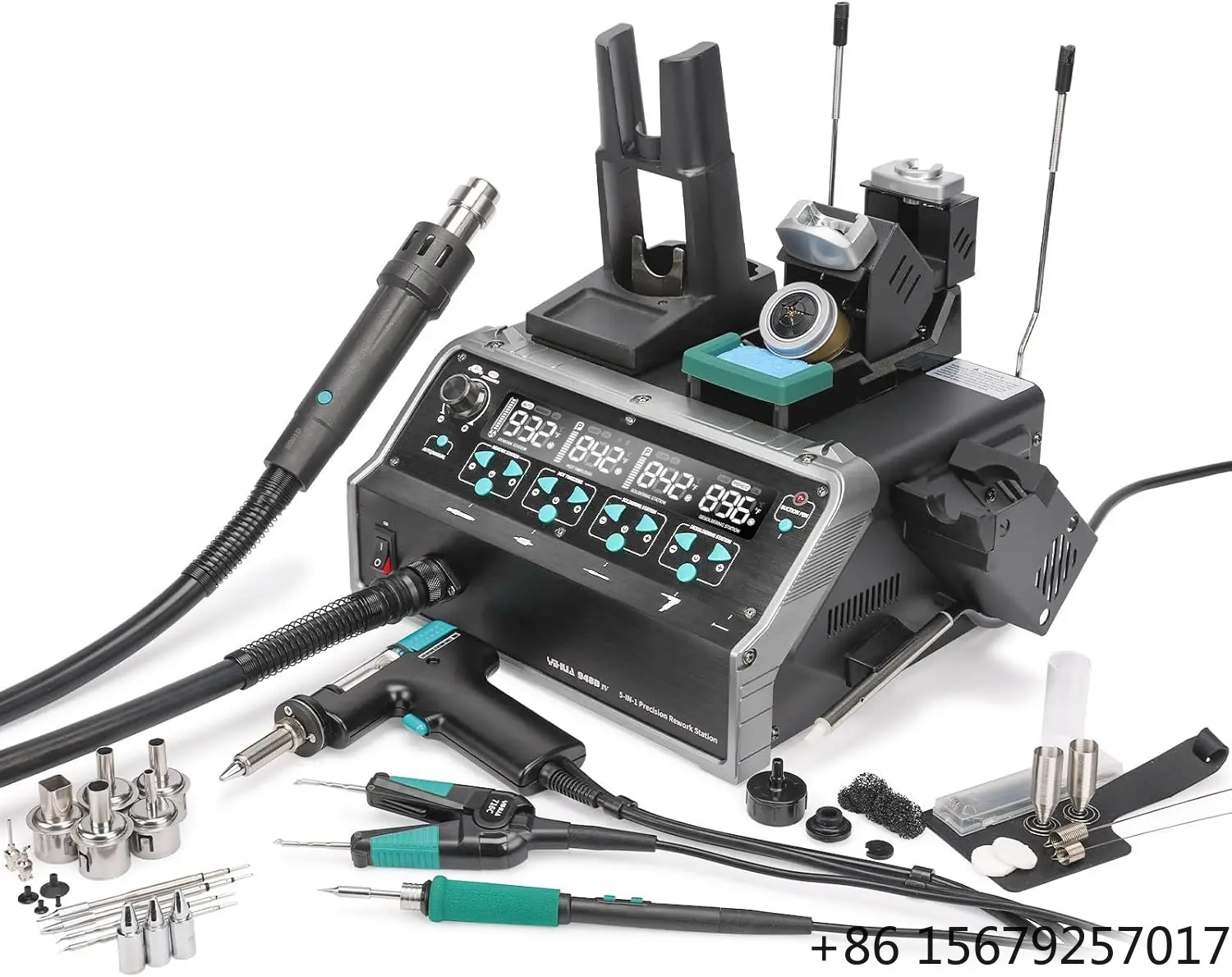 YIHUA 948D IV 5-IN-1 C245 Soldering Iron 1000W Hot Air Gun Micro Rework Desoldering Station With  Hot Tweezers Iron