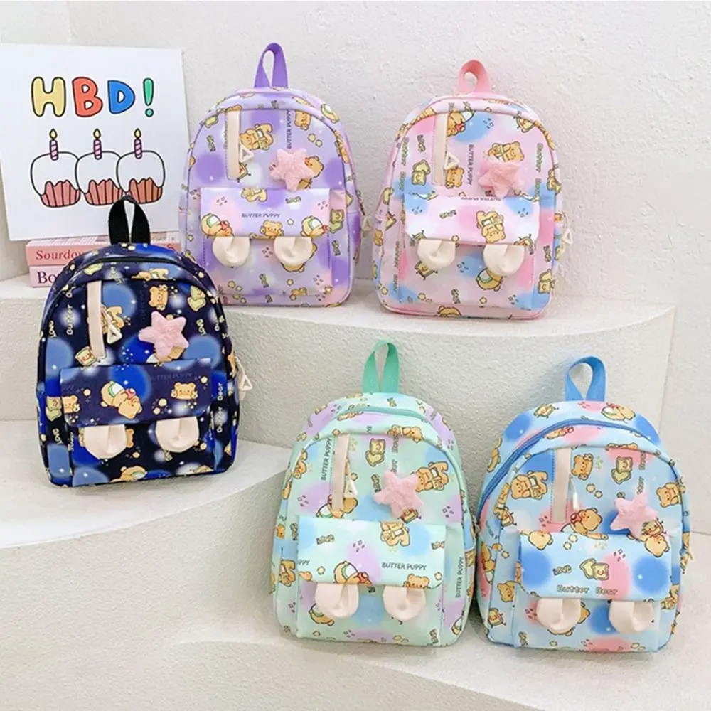 

High Quality Nylon School Bags Bear Large Capacity Backpack Travel Shoulders Knapsack Student