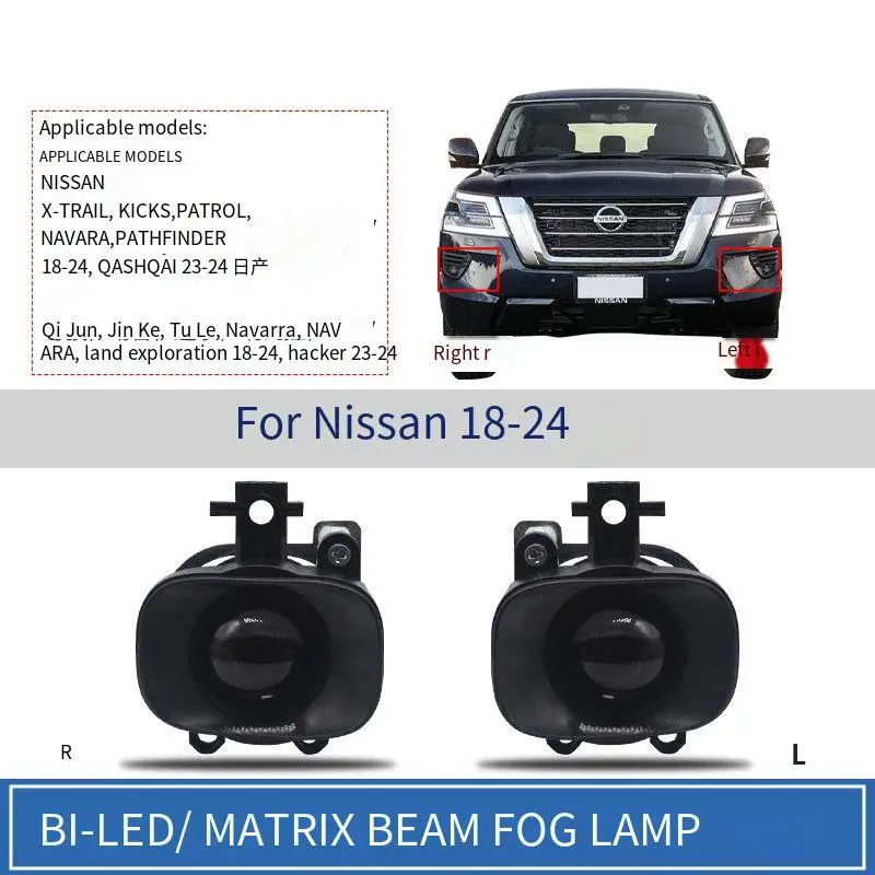 

Car Fog Lamp Retrofit 2 Inch Bi LED Projector Lens 12V 45W Hi Lo Beam 3000K 6000K for Nissan X Trail Qashqai