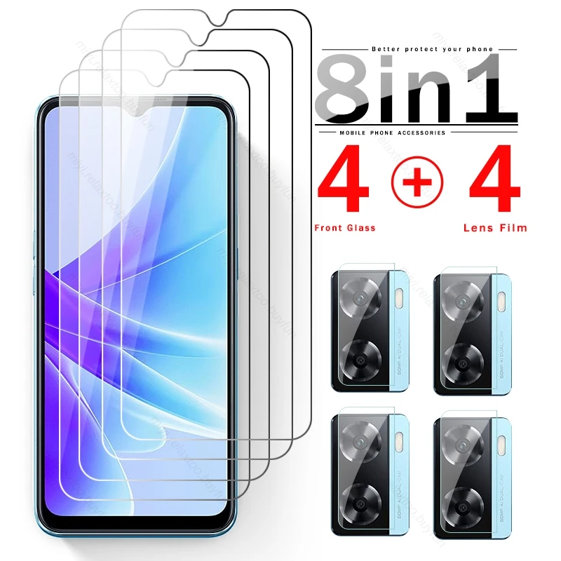 8 To 1 Tempered Glass For Oppo A57s 4G 2022 Phone Camera Lens Screen Protector Orro Appo A 57 s 57s A57 5G Protective Film Cover