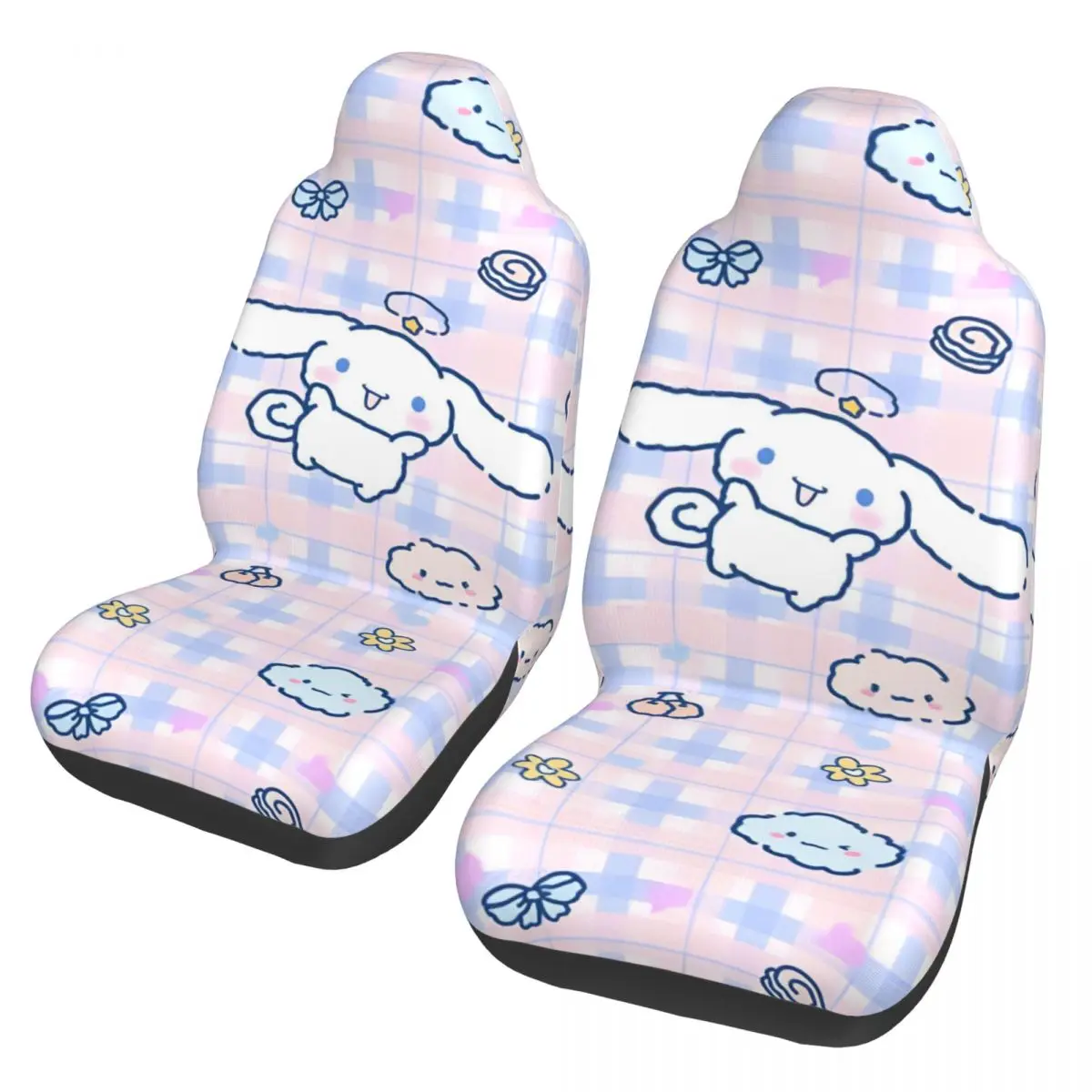 

Cinnamoroll Kawaii Cartoon 2 Front Car Seat Covers for Cars Truck Sedan SUV Durable Automotive Seats Cover