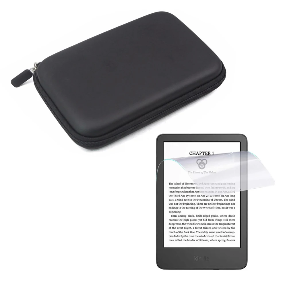 Portable Protect Carrying Case Storage Bag + Screen Protector Shield Film for Kindle 11th Generation 2022 C2V2L3