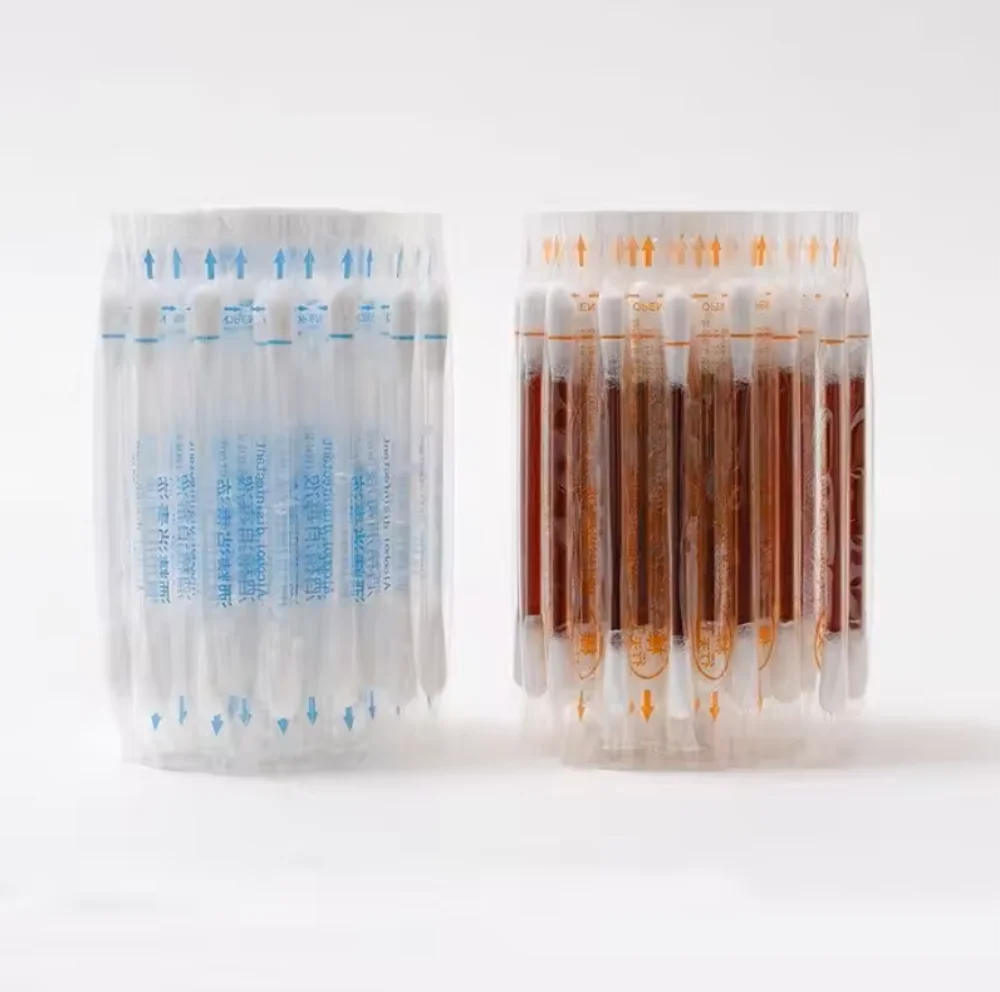 50-500pcs Medical Disposable Emergency Iodine Alcohol Disinfection Cotton Swabs Suitable for Children, Adults, and Infants
