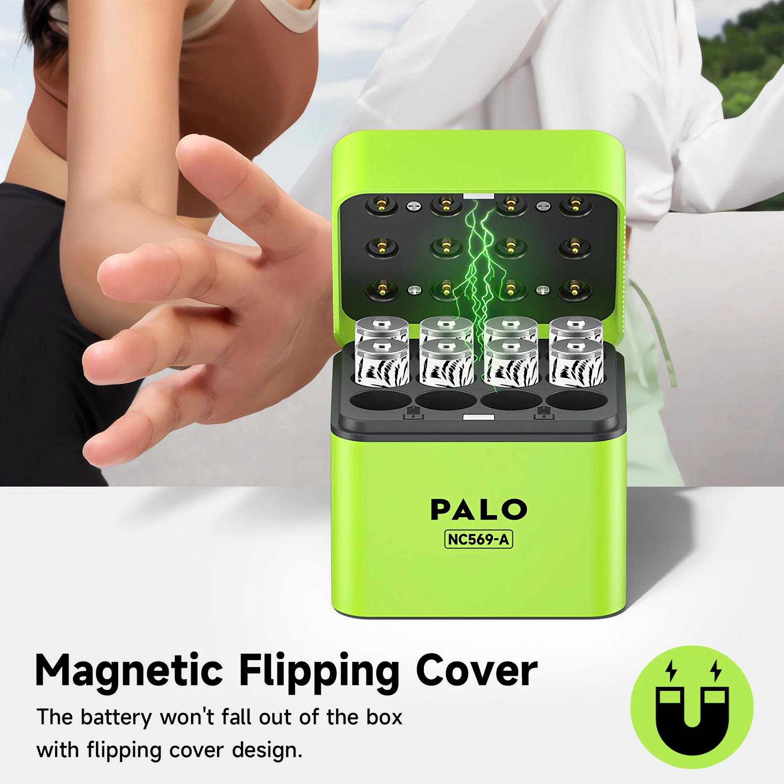 PALO AA batería de iones de litio recargable con caja de cargador de batería AA de 1,5 V baterías de litio de 3500mWh para Gamepad juguetes control remoto