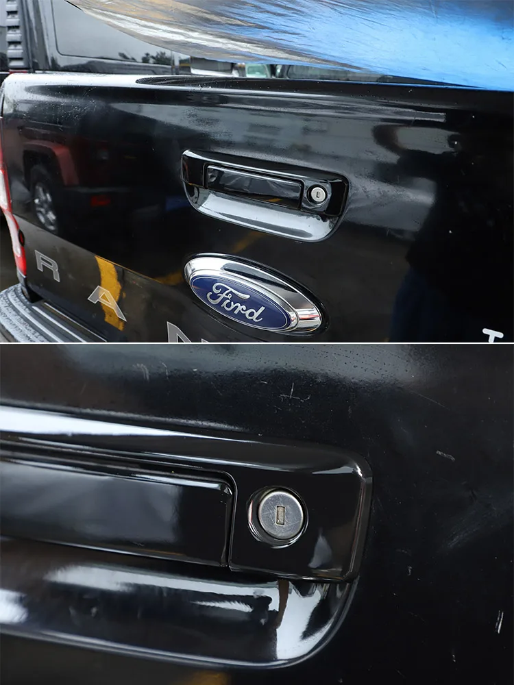 Für Ford Ranger Wildtrak T6 T7 T8 2015-2022 ABS Carbon Faser/Schwarz Auto Heckklappe Logo Abdeckung dekorative Aufkleber Auto Zubehör – Detail 8