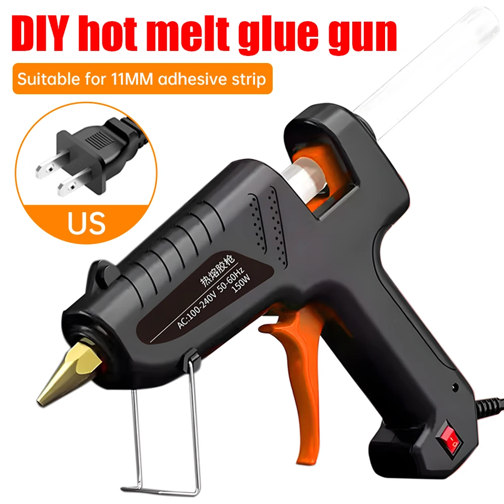 150W Hot Melt Glue Gun 11mm Glue Sticks Industrial Guns Heat Temperature Thermo Electric Repair Tool DIY Electrothermal Glue Gun