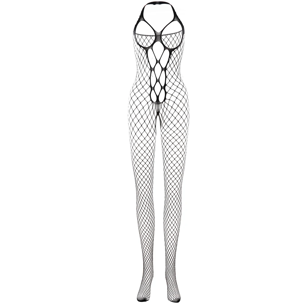 Sexy Costumes Men Cosplay Full Body Stockings Erotic Crotchless Lingerie Fishing Net Hollow Out Transparent Gay Uniform Bodysuit