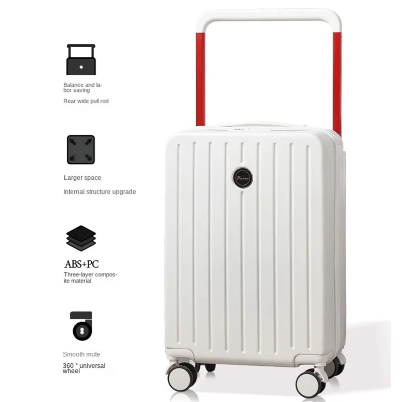 Imagem -04 - Mala Wide Handle com Zipper Carry-ons Trolley Case Mala de Bagagem Grande Capacidade 20 22 24 26