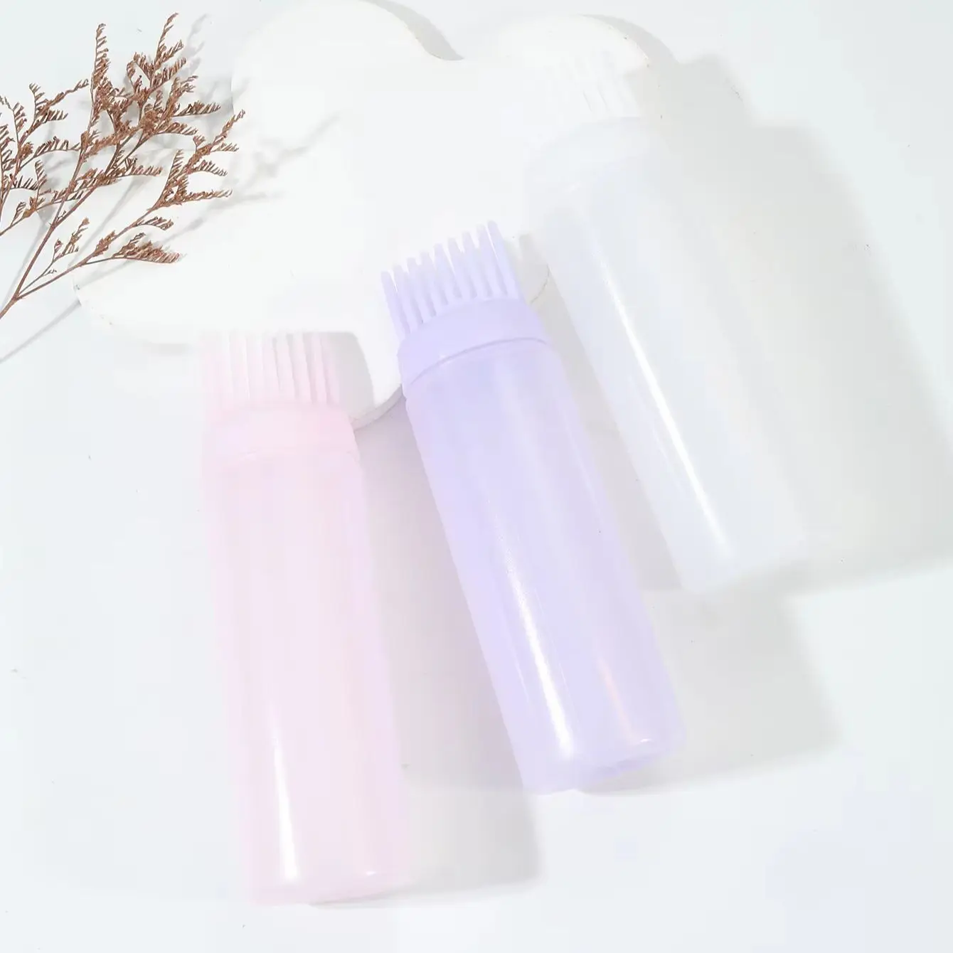 1pc Comb Style Hair Dye Application Bottle, Hair Dye Brush Bottle, With Markings, Reusable for Hair Accessories