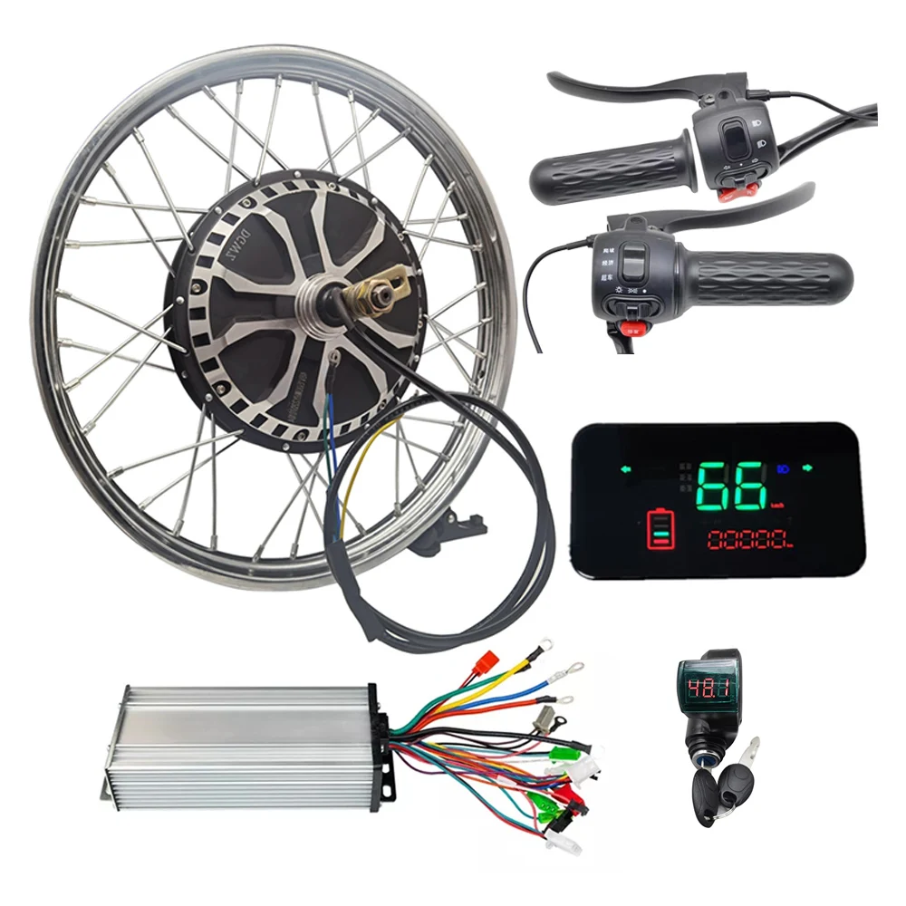 2.5-17 16 17 18 Inch 48V 60V 72V 1000W 1500W 2000WBrushless Gearless Electric Motorcycle Bike Hub Motor Conversion Kit