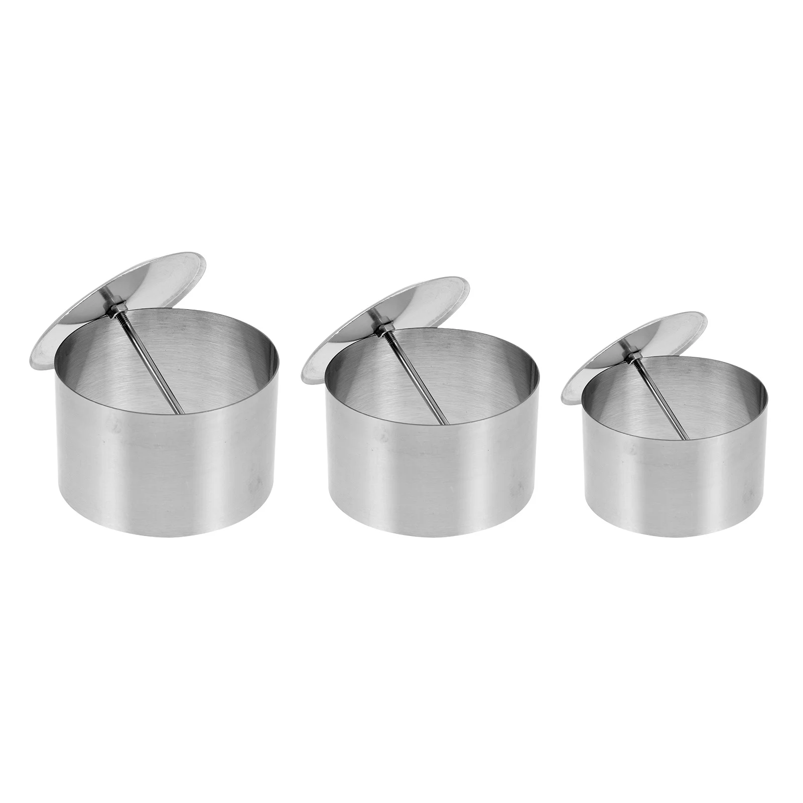 

3Sets Round Stainless Steel Cold Dish Molds Lightweight Easy Clean Kitchen Gadget Cold Dish Decoration Supplies