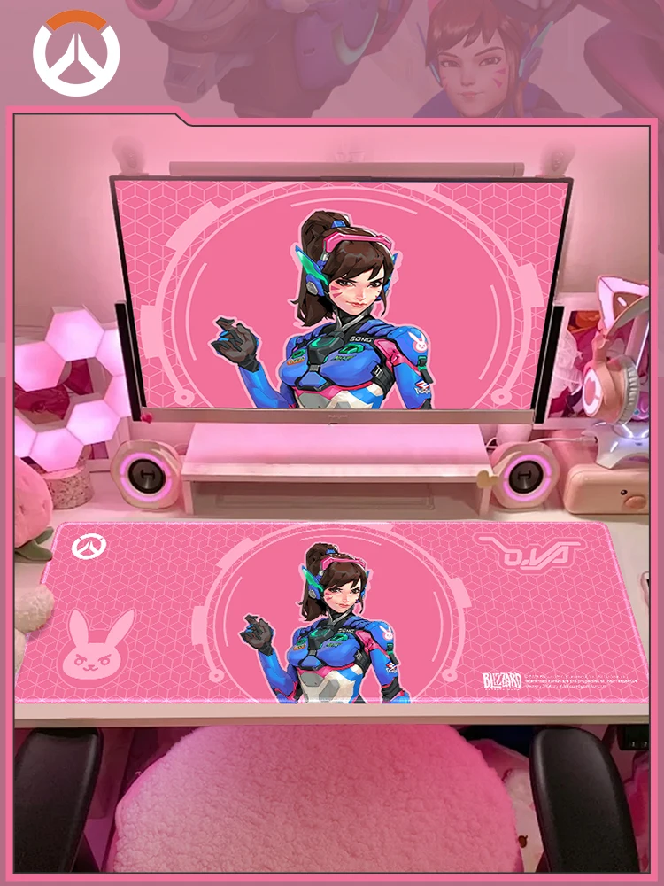 [Officiel] jeu Overwatch D.Va brouillard Genji tapis de souris anti-dérapant Durable tapis de bureau bureau Esports jeu tapis de bureau Cosplay Doujin cadeaux