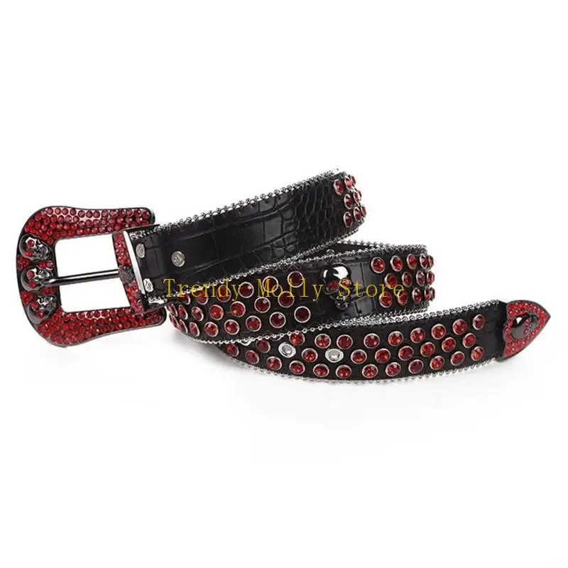 N5KB Bling Afinestone Rifs Jeans Gunef