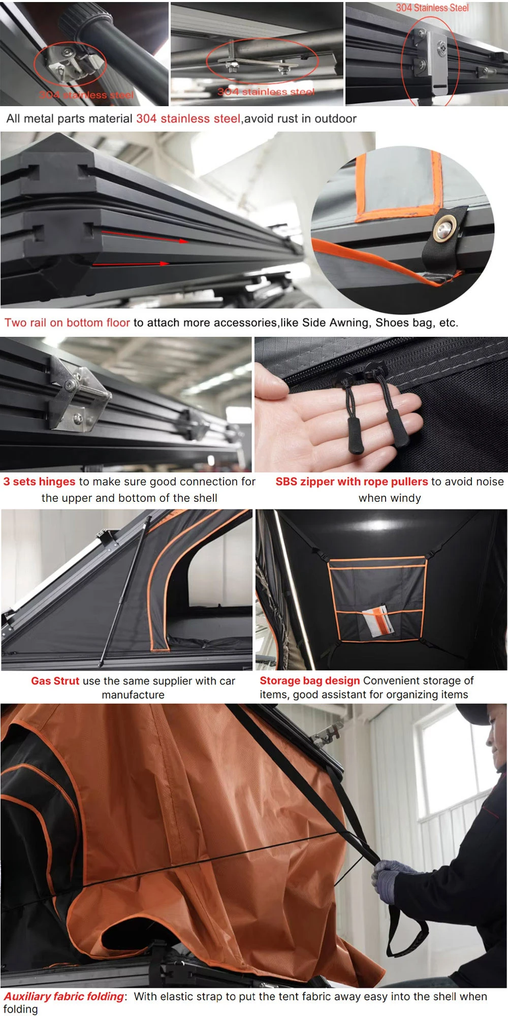 For Automatic Hydraulic Aluminum Roof Top Tent for SUV Pickup Off-Road Waterproof Camping Auto Pop Up Triangle