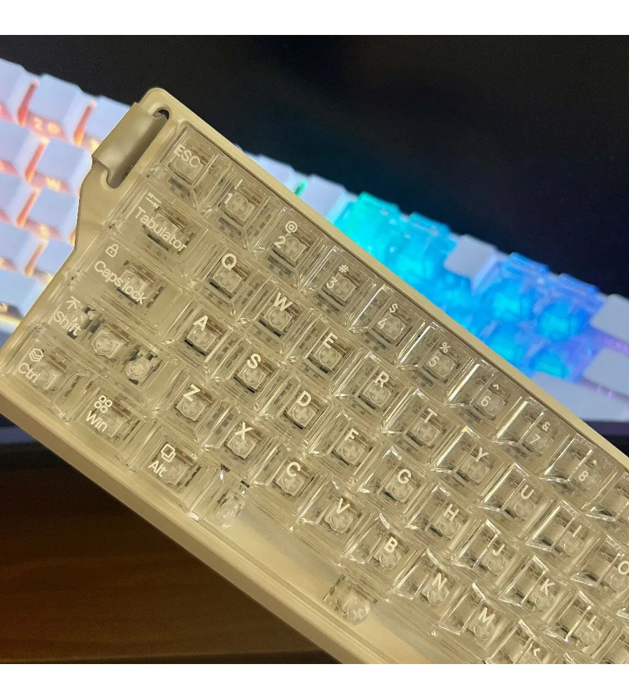 (Ice crystal transparent) Ice Soul Snow PC original factory height from ace68wooting little bee night demon keycap