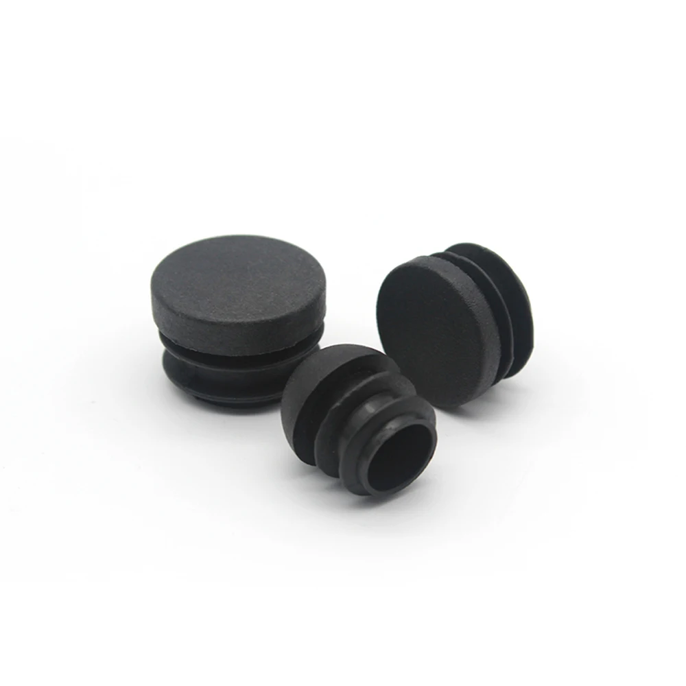 10 pz 12mm-76mm rotondo di plastica nero tappo di chiusura tappo mobili gamba tubo inserti per tubi tappo tappo decorativo coperchio antipolvere tappi per fori