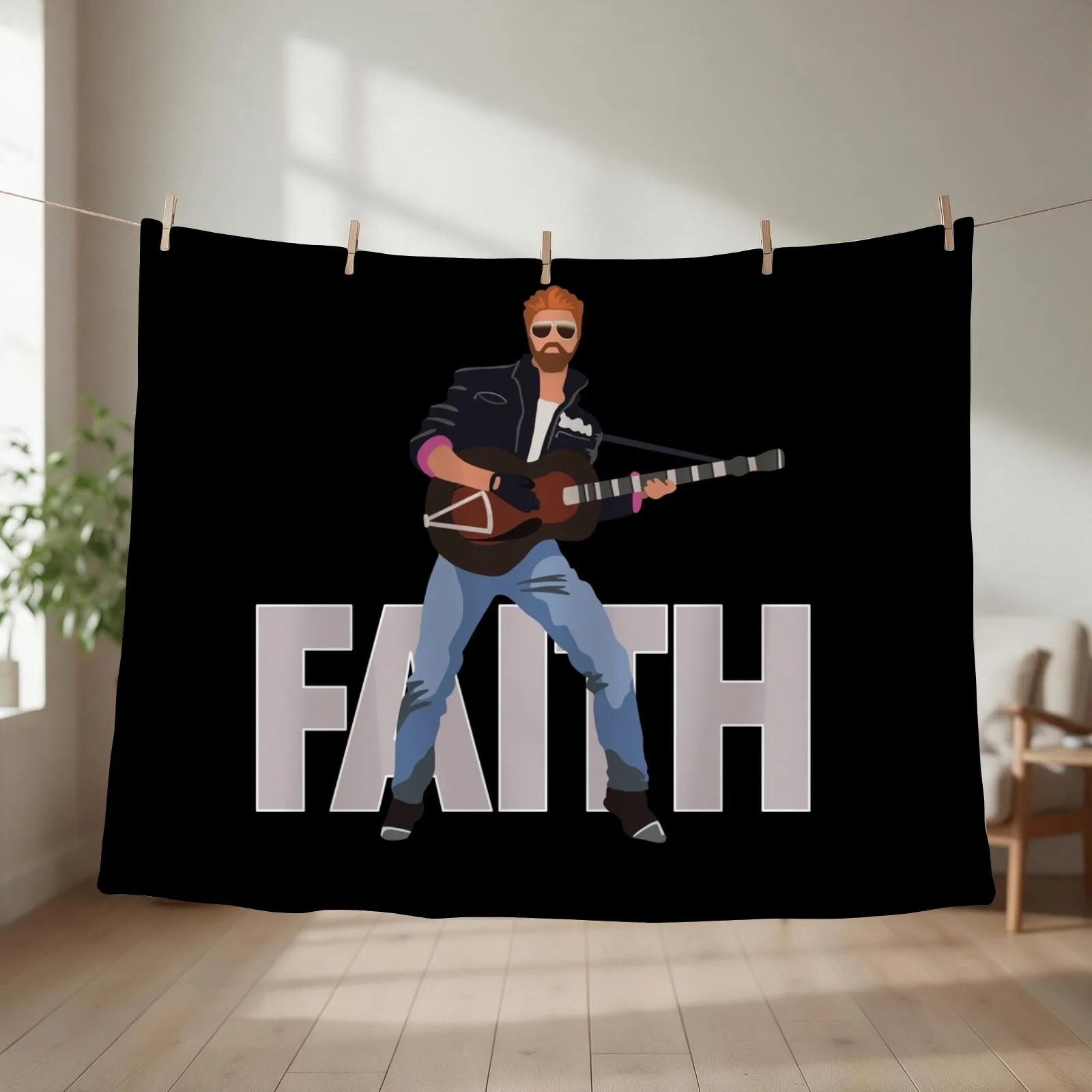 George - Faith Throw Blanket couch cozy soft plush fuzzy picnic outdoor blanket