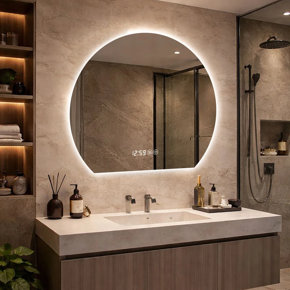 Okrągłe lustro łazienkowe LED 80 cm z EU za $194.74 / ~740zł