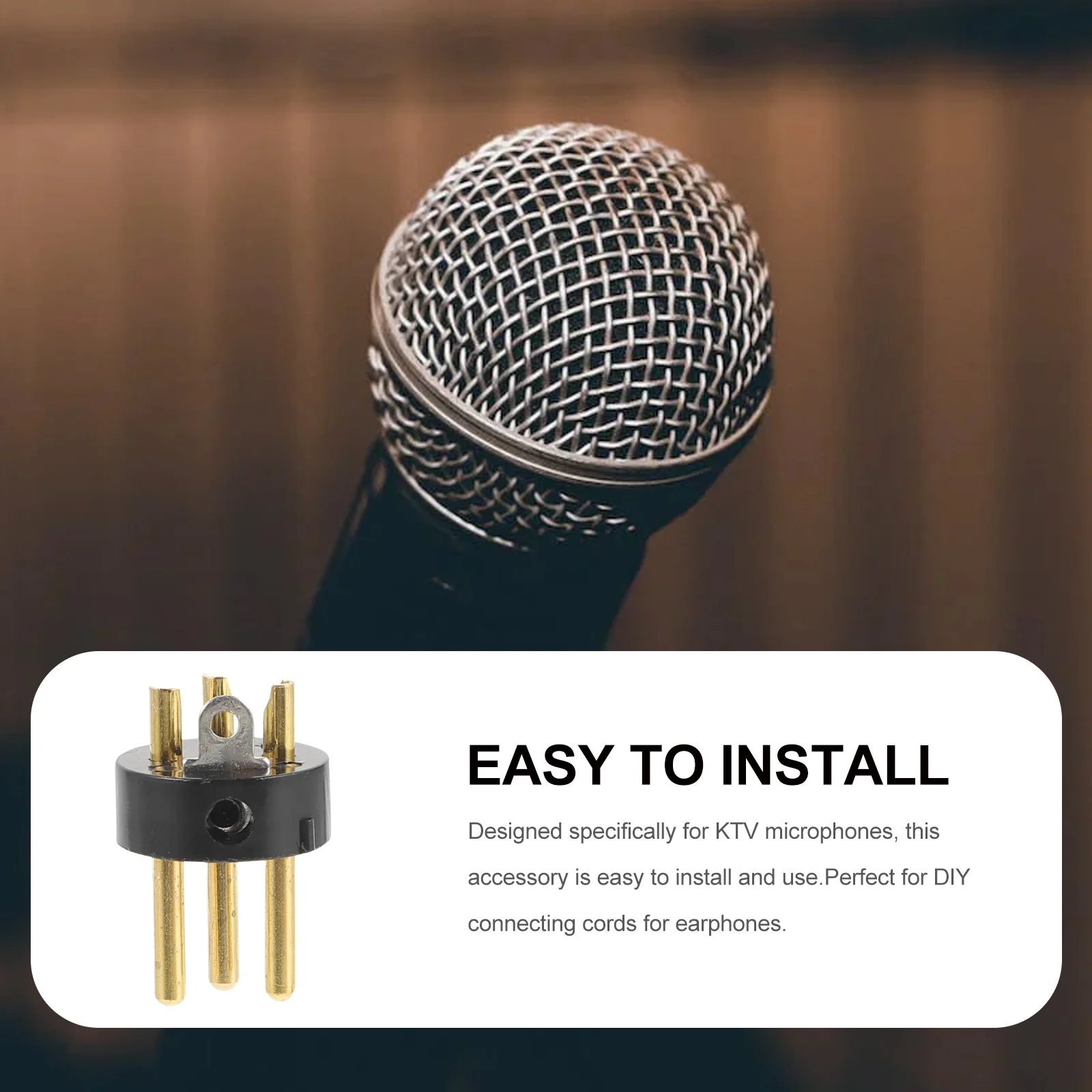 10 Pcs Male XLR Accessories Gold-plated 3-pin 10pcs Microphone Cable Plug Audio Devices Accessory Connector Balance Abs Speaker