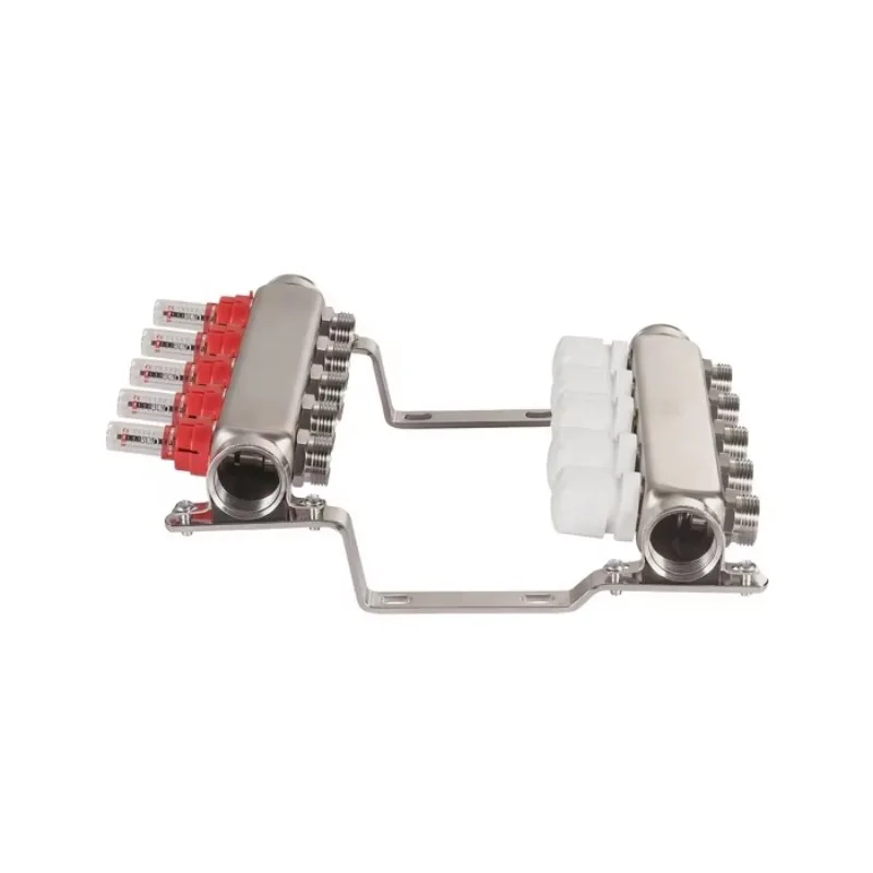 BJ35004 جامعي الفولاذ المقاوم للصدأ 2 إلى 12 طرق عالية الجودة مطلي بالنيكل حلقة مشعة لنظام التدفئة تحت الأرضية #4