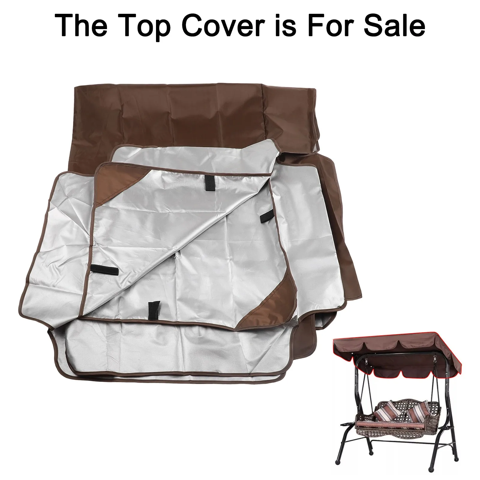 Garden Swing Chair Canopy Roof Replacement Cover Waterproof 210D Oxford Cloth Outdoor Awning Top Sun Shade Cover