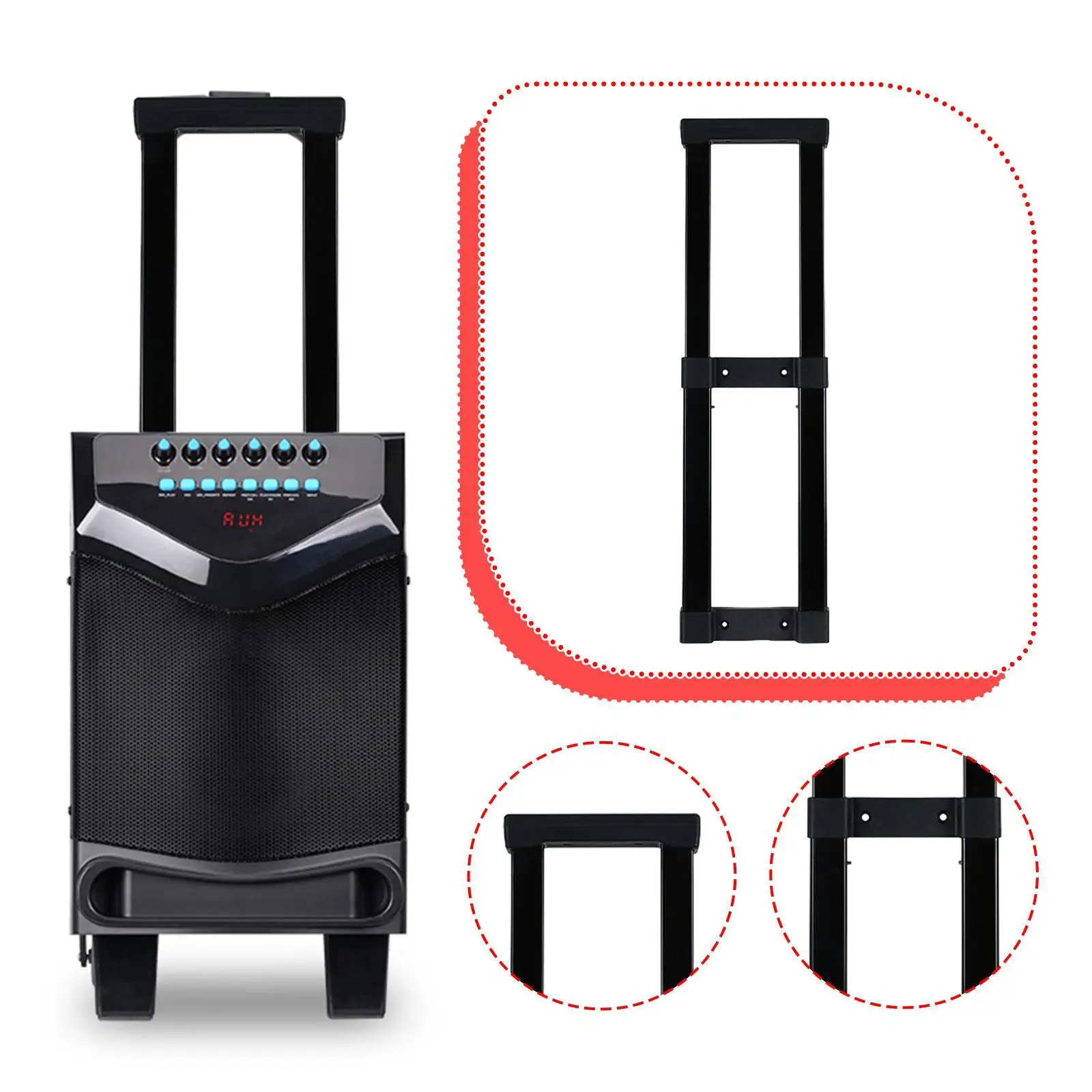 

Speaker Pull Handle Easy Installation Telescopic Handle Repair Part Speaker Accessories for Easy Transport Stage Home Audio
