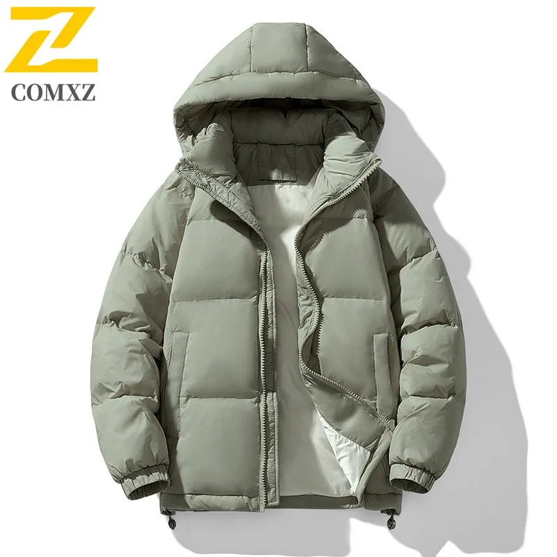 سترة شتوية للرجال كبيرة الحجم حرارية متعددة الوظائف مقاومة للرياح معطف قطني خارجي دافئ مع جيوب ملابس خروج فضفاضة