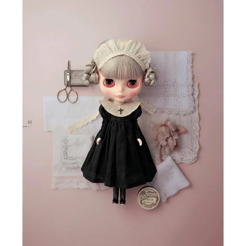 Blythe's Girlish Wardrobe Sewing Book Doll Outfit Matching Attire Pattern Drafting Accessories Illustrated Guide view 4