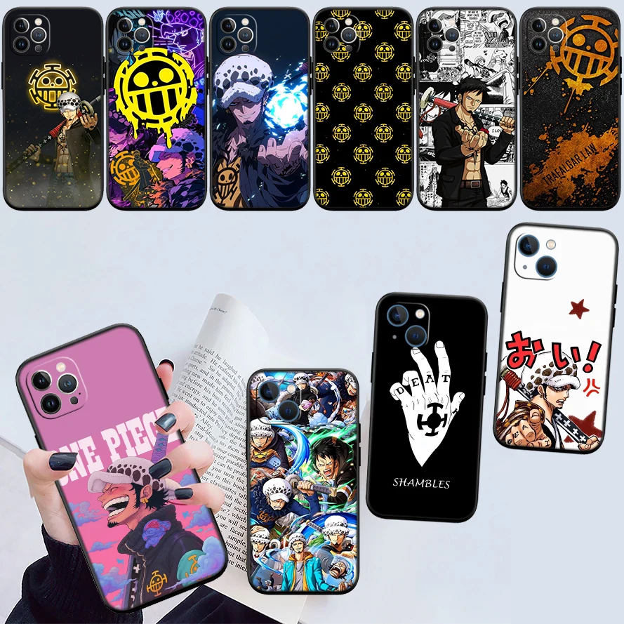 HU35 One Piece Law Phone Case for Samsung Galaxy S20 S21 S22 Ultra FE Plus A21S A22 A24 A25 A26 A30 A30S A31