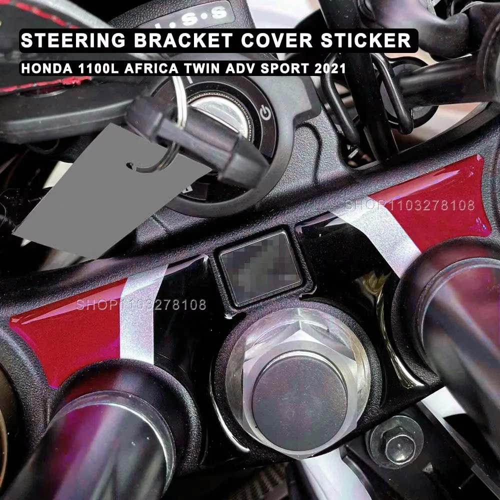 

For CRF 1100L Africa Twin ADV Sport 2021 Motorcycle Steering Bracket Cover Decal Oil Tank Fuel Gas Fork 3D Epoxy Resin Sticker
