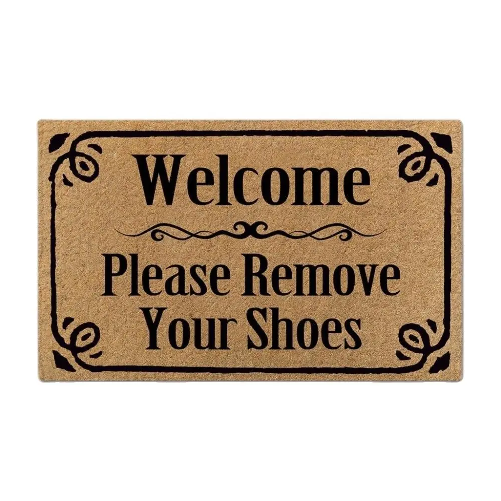 

Rubber Doormat Welcome Please Remove Your Shoes Rug Outdoor Porch Patio Front Floor Home Decor Entrance Door Floor Mat