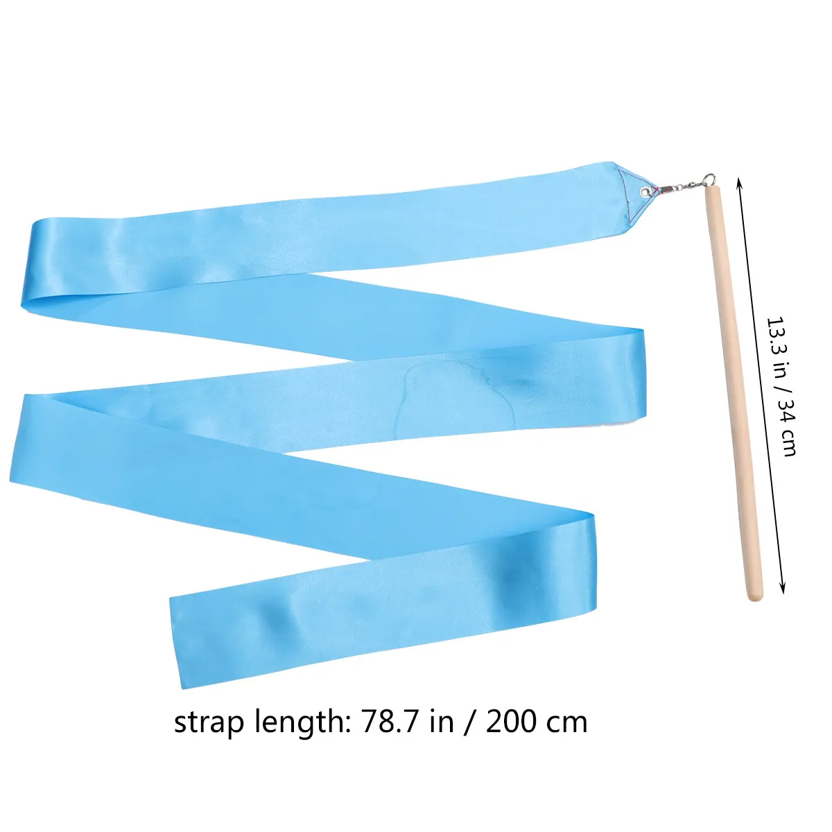 2Pcs 2M Multicolor Rhythmic Ribbon Dancing Streamer for Gymnastics Dance Routine Circus Skill Marching Band Color Guard