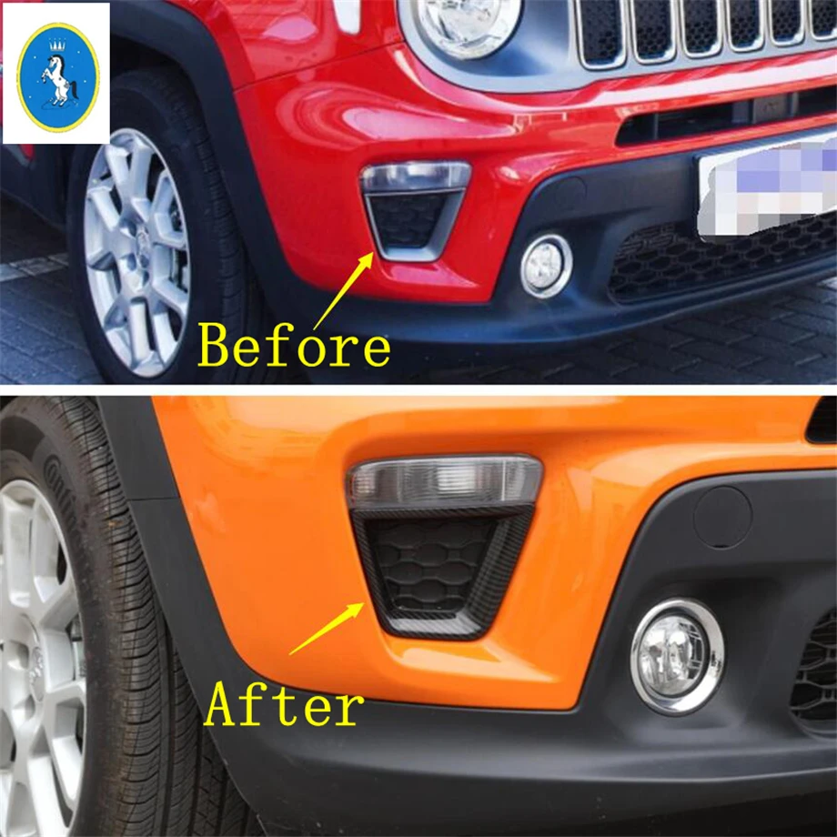 

Auto Accessories Front Turn Signal Lights Lamp Decoration Cover Trim Fit For Jeep Renegade 2019 2020 ABS Colorfully