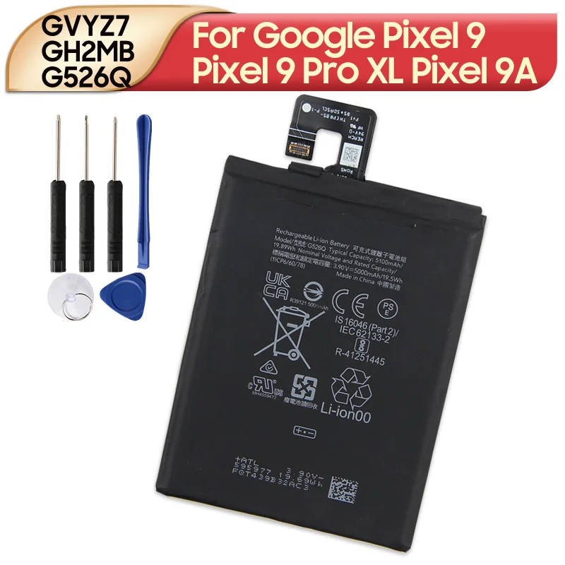 Nueva batería de litio recargable GVYZ7 GH2MB G526Q para Google Pixel 9 Google Pixel 9 Pro XL Google Pixel 9A con herramientas