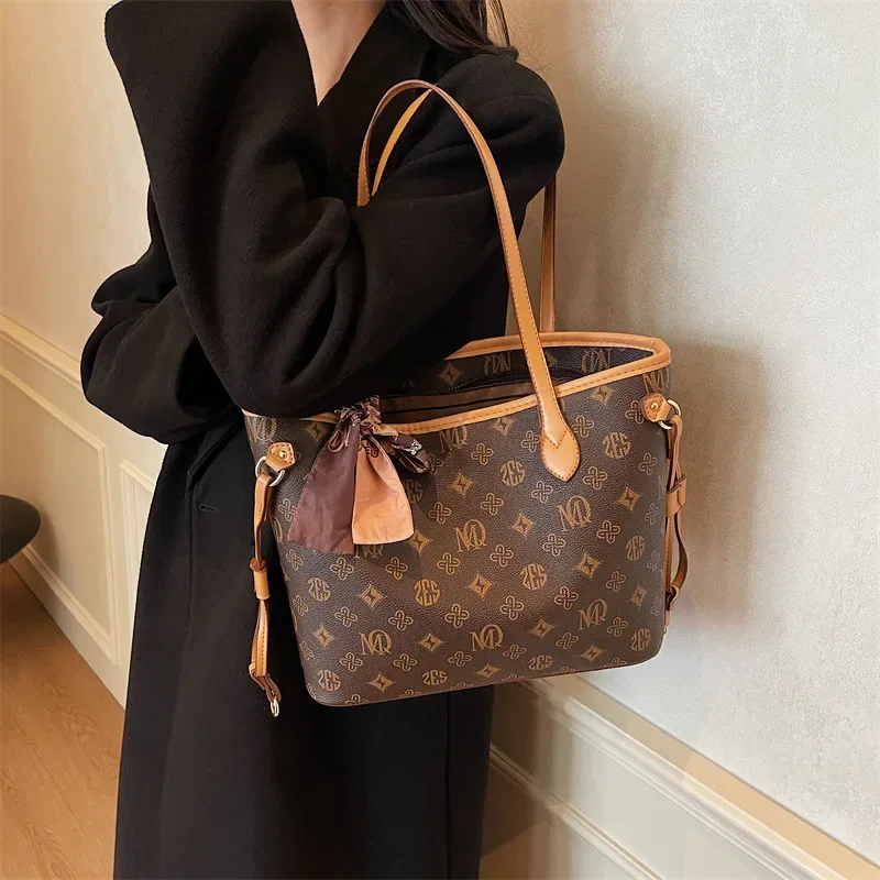 

Женская сумка для покупок большой вместимости, искусственная кожа премиум-класса, элитный смысл, идеально подходит для поездок на работу/супермаркет/работы