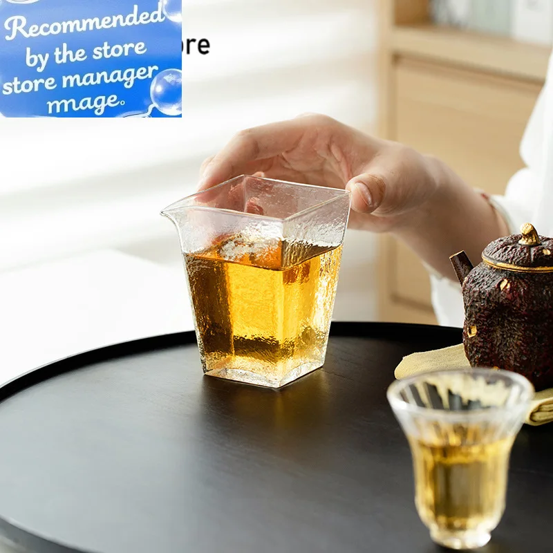 

Japanese Hammer Pattern Tea Pitcher Elegant Thicken Heat-resistant Glass Tea Divider Cha Hai Justice Cup Kung Fu Tea Accessories