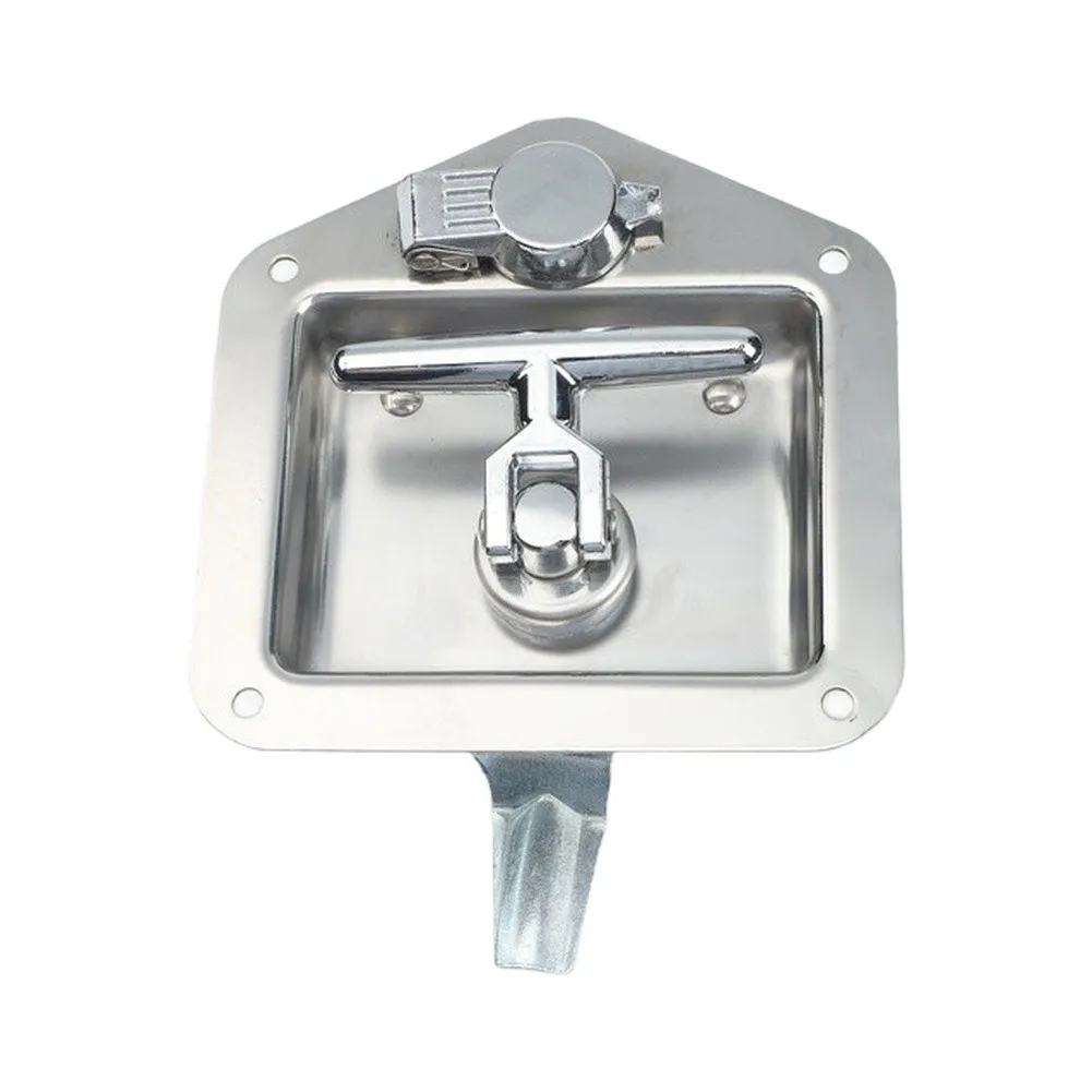 Stainless Steel Latch For Trailer Rv Bright Chrome Plating T Handle Latch 304 Stainless Steel Construction Chrome Plated Finish