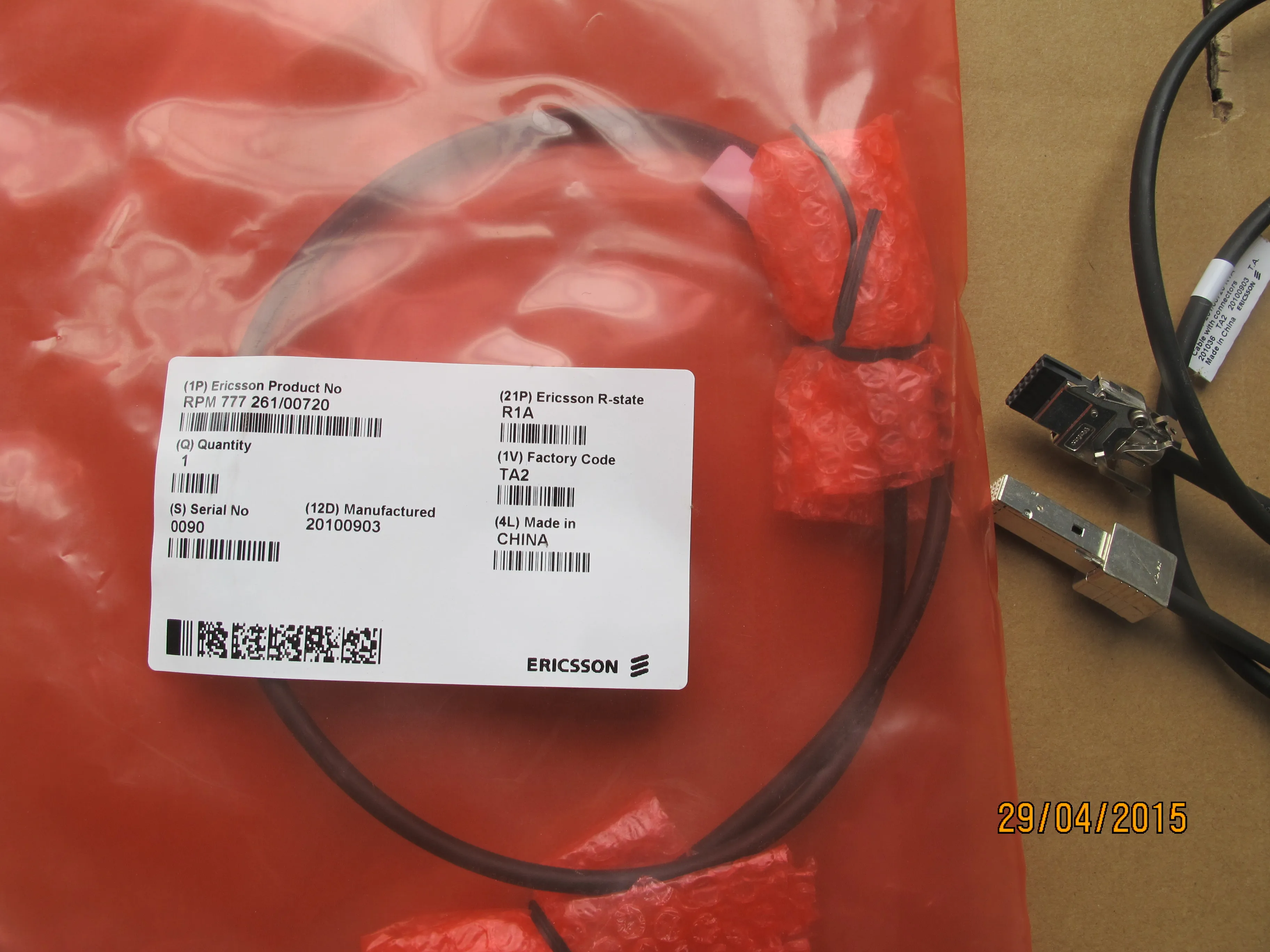 

ERICSSON RPM777 261 00720 высокоскоростной Перемычка 777 261/00720