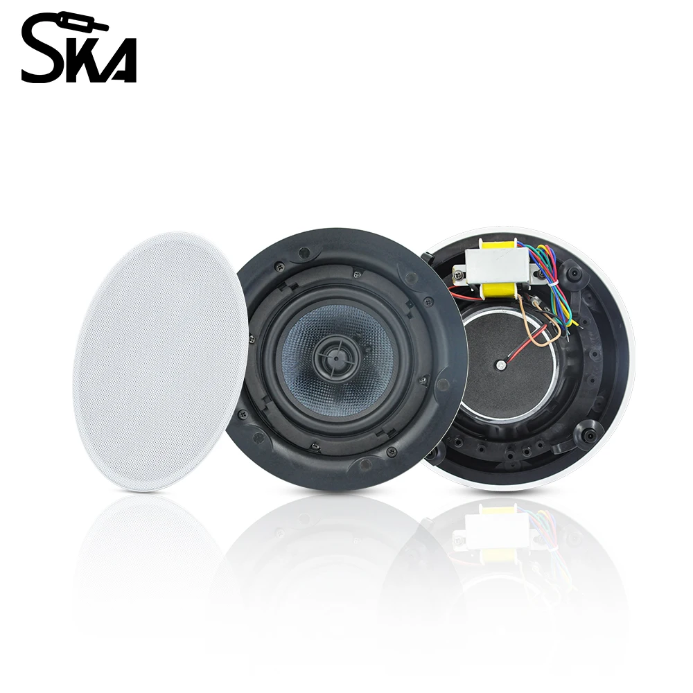 

5,25-дюймовый коаксиальный потолочный динамик 30 Вт, аудиозвуковая система, встраиваемый PA, музыкальный громкоговоритель на крыше для супермаркета, отеля, театра, офиса