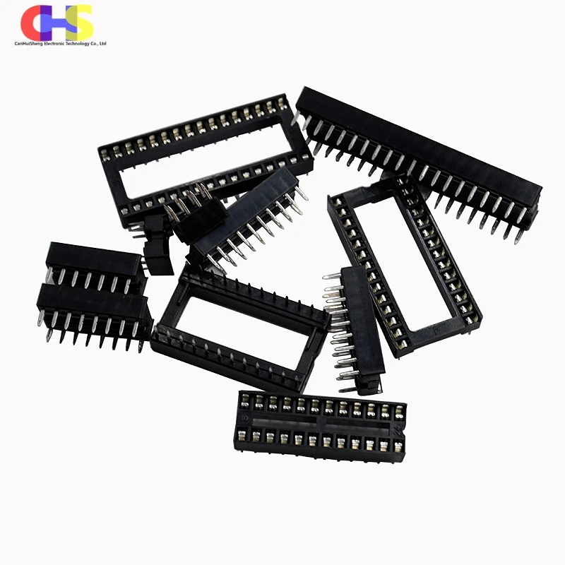 10pcs 2.54mm IC Socket DIP6 DIP8 DIP14 DIP16 DIP18 DIP20 DIP28 DIP40 pins Connector DIP Socket 6 8 14 16 18 20 24 28 32 40 Pin